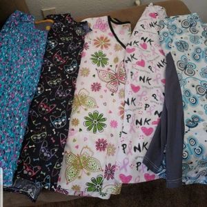 5 scrub tops bundle